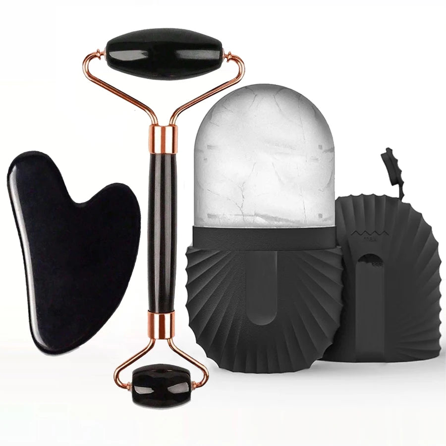 EIS + JADE GESICHTSROLLER SET