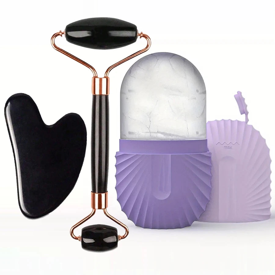 EIS + JADE GESICHTSROLLER SET
