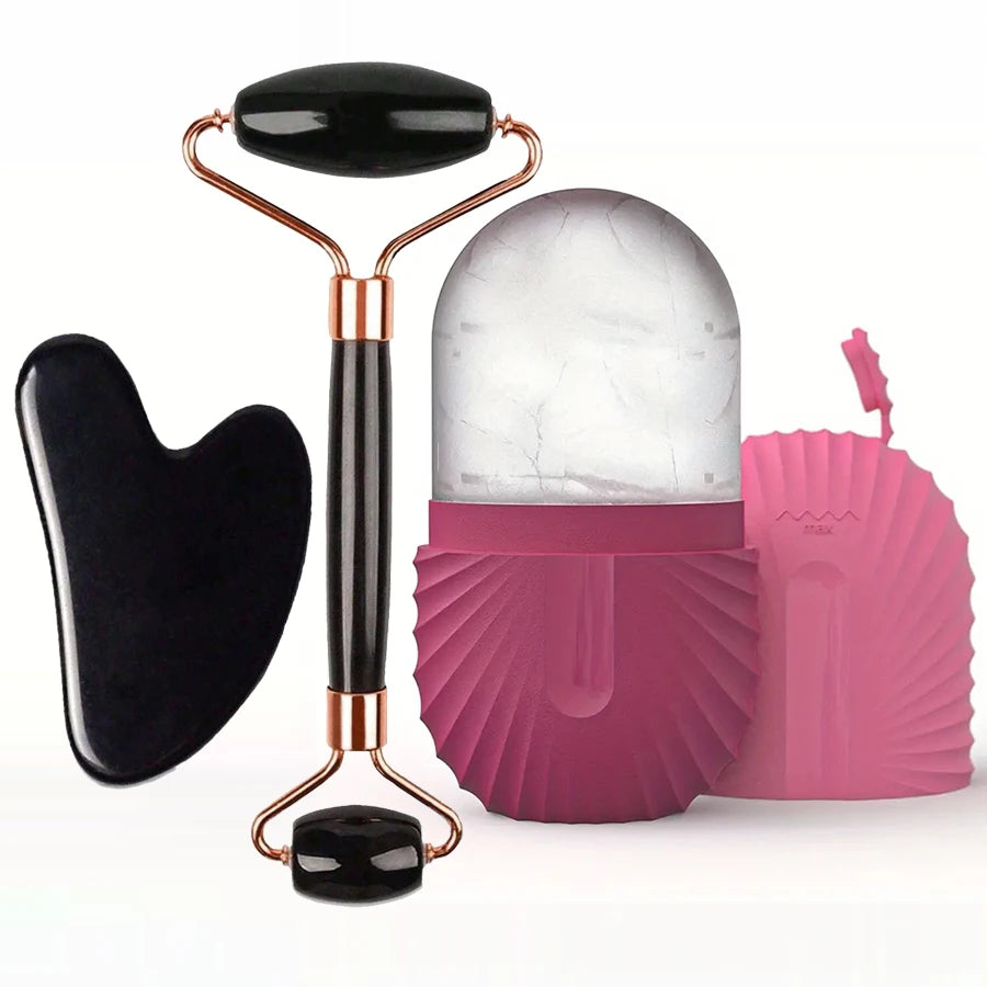 EIS + JADE GESICHTSROLLER SET